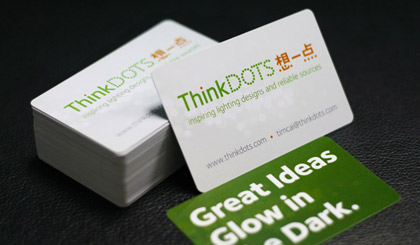 ThinkDots Glow in the dark business card